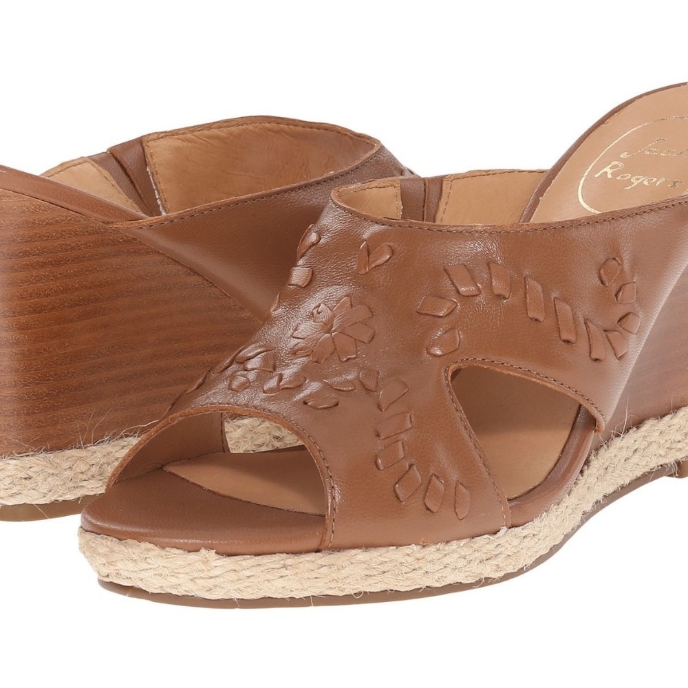 Jack Rogers Sophia Wedge Sandals $178 NEW IN BOX